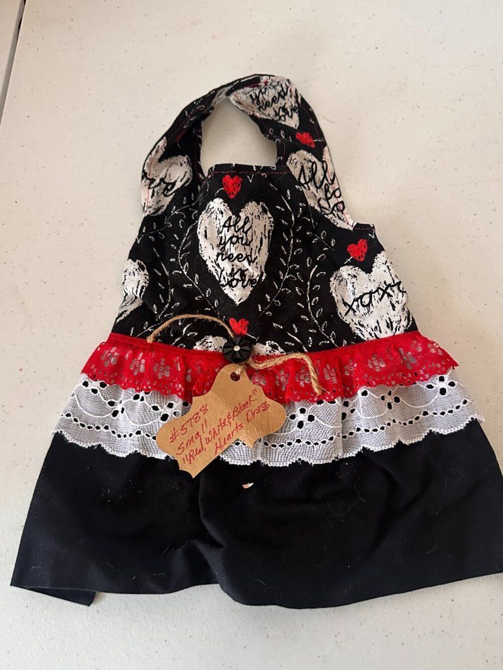 Small Red & Black Dog Dress Lulu Belle’s Closet – Fashionable Pet Wear